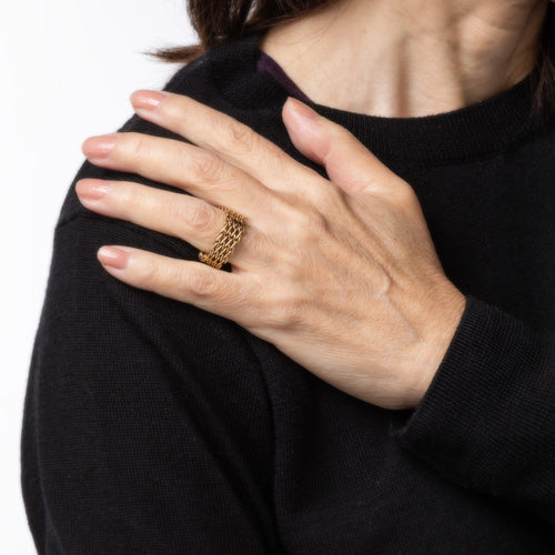 Bague 53 Bague maille Tiffany & Co en or jaune 18 carats, vers 1980, Paloma Picasso, France 58 Facettes G13876