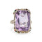Bague 54 Bague cocktail Art Déco améthyste émail 58 Facettes G13475