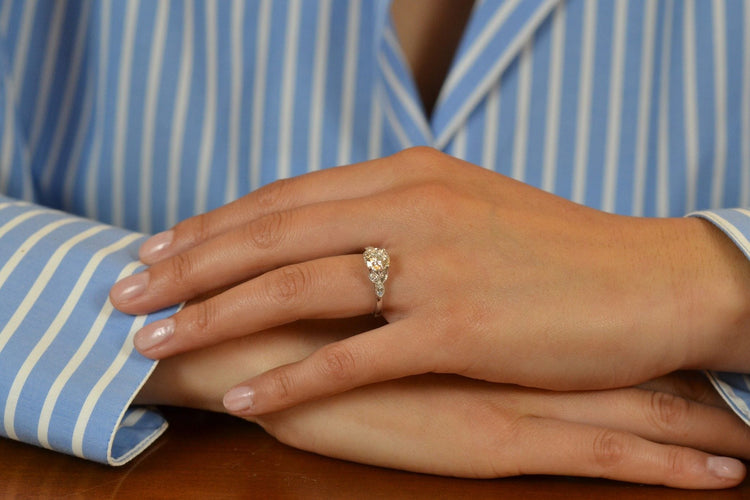 Bague 53 Bague diamant de 1,37cts F/VS1 58 Facettes 27332-27377