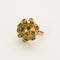 Bague 49,5 Bague dôme en or jaune et tourmalines vertes 58 Facettes MAN1695X2