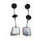 Boucles d'oreilles Pendientes démontables en or jaune 18k, perles et onyx 58 Facettes T224