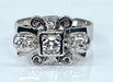 Bague 52.5 Bague or blanc et diamants, vers 1930 58 Facettes AB451