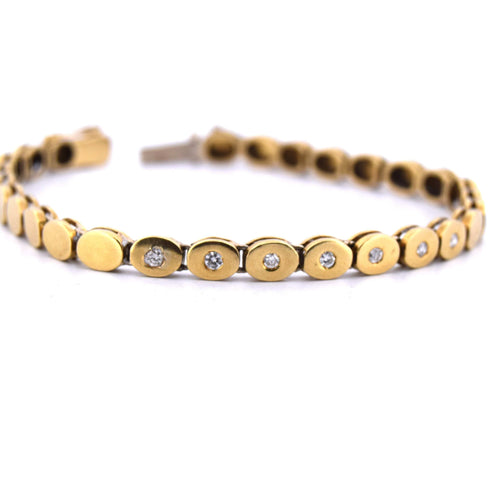 Bracelet Bracelet en or jaune avec diamants 58 Facettes