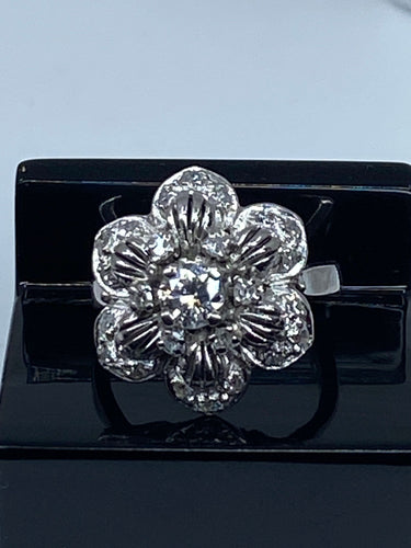 Bague 48 Bague Fleur Diamants 58 Facettes AB69