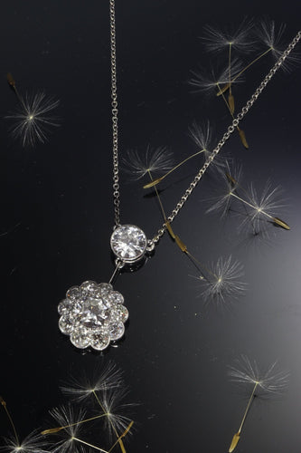 遐想 Art Deco ：50年代的老式切割钻石吊坠，优雅重达4.27克拉 