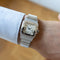 Montre Cartier - Montre Santos Galbée cadran ivoire chiffres romains bracelet acier 58 Facettes