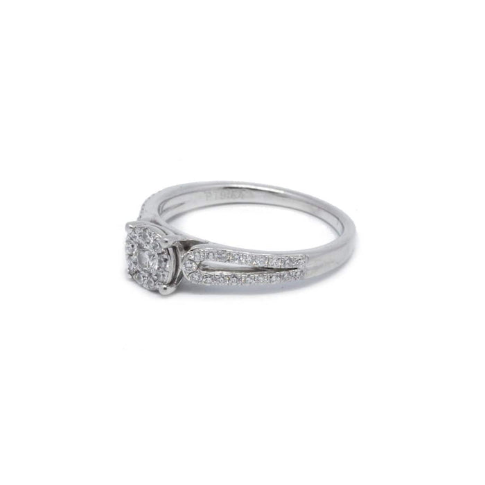 Bague 51 Bague - platine et diamants 58 Facettes 210047R