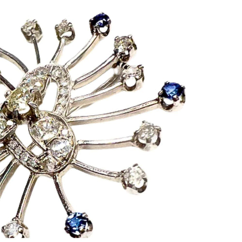 Broche Broche en or avec diamants et saphirs 58 Facettes Q113B(948)