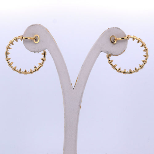 Boucles d'oreilles Boucles d'oreilles en or jaune 18 carats serties de diamants 58 Facettes