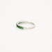 Bague Demi Alliance Grenats Tsavorites Or Blanc 58 Facettes