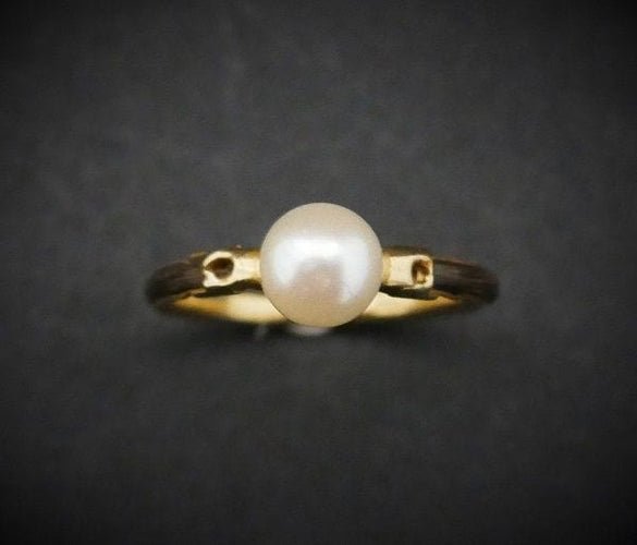 Bague 53 Bague Perle, Poils d'éléphant, Or 58 Facettes 880108