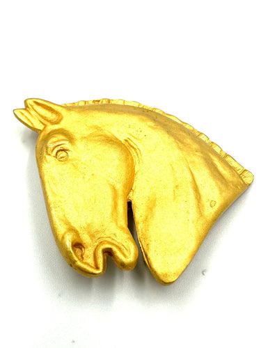 Broche HERMES - Broche vintage plaquée or 58 Facettes