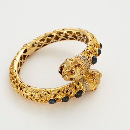 Bracelet ZOLOTAS - Bracelet Ciselé or jaune saphir 58 Facettes LP678/9