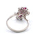 Bague 61 Bague en or blanc 18 carats sertie de rubis et de diamants, référence C 261 25 (2005) 58 Facettes