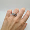 Bague 56.5 Bague or blanc diamants baguettes et ronds 58 Facettes