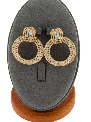 Boucles d'oreilles Boucles d'oreilles italiennes or rose, diamants 58 Facettes