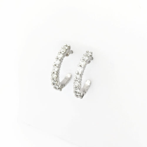 Boucles d'oreilles Boucles d'oreilles en or blanc et diamants 58 Facettes 29569