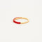 Bague 53 Bague or jaune céramique rouge 58 Facettes 3131750