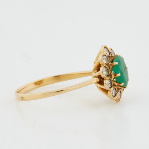 Bague 59 Bague Or Jaune - Emeraude et Diamants 58 Facettes RÉF 10006/13