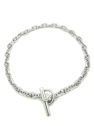 Collier HERMES. Collection "Chaine d'ancre", collier PM vintage 58 Facettes