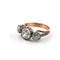 Bague 54 Bague en or rose et argent sertie de diamants Old Mine de 2,95 ct 58 Facettes