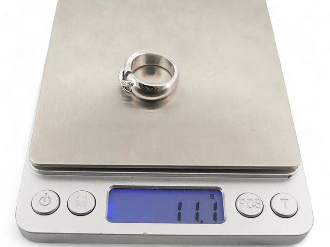 Bague 53 bague CHAUMET liens croises 080044 t53 en or blanc 18k 11gr diamants 58 Facettes 267028