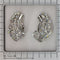 Boucles d'oreilles Boucles d'oreilles élégantes en platine et diamants des années 1950 avec une touche Art déco 58 Facettes 24129-0371
