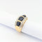 Bague 51.5 Bague en or jaune saphirs et diamants 58 Facettes 30891