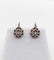 Boucles d'oreilles Dormeuses antique or jaune 18k diamants taille rose et sertis fleurs de lys (circa 1900) 58 Facettes A06162