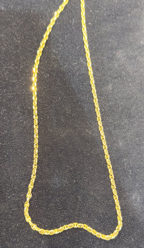 Collier Chaîne maille marine en or jaune 18 carats 58 Facettes