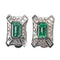 Boucles d'oreilles Boucles d'oreilles en or blanc, émeraudes colombiennes, diamants naturels 58 Facettes MG-200691