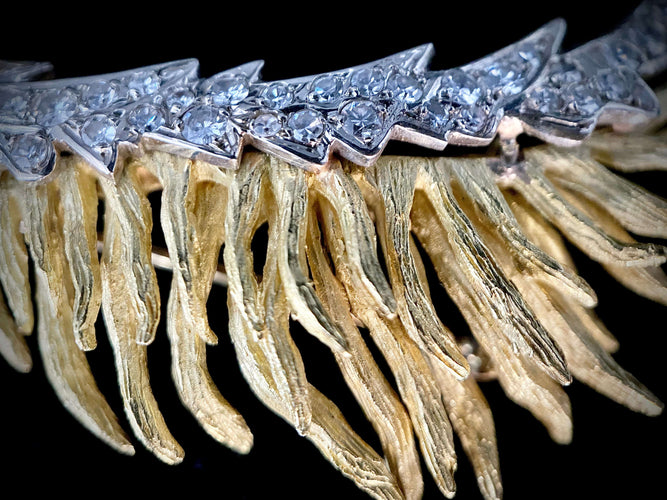 Pendentif Broche et pendentif ornée de 2 carats de brillants 58 Facettes