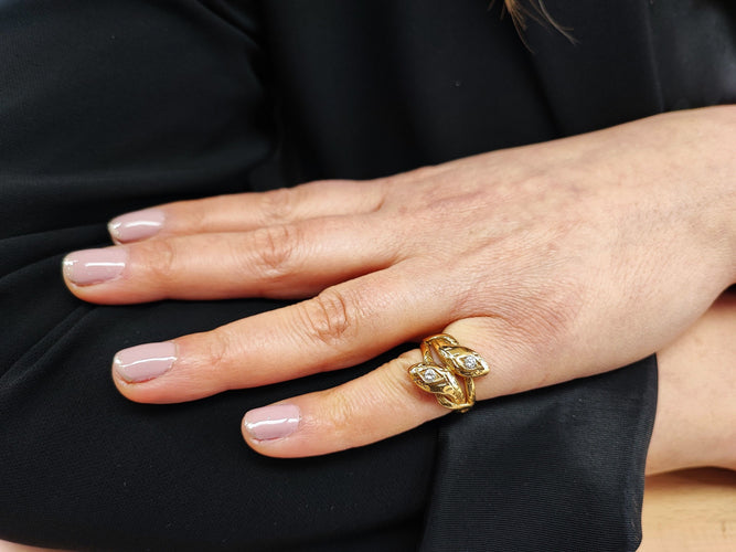 Bague 51 Bague serpent or et diamants 58 Facettes Bag.serp-DK