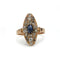 Bague 57 Bague ancienne marquise or diamants et saphir 58 Facettes 1304