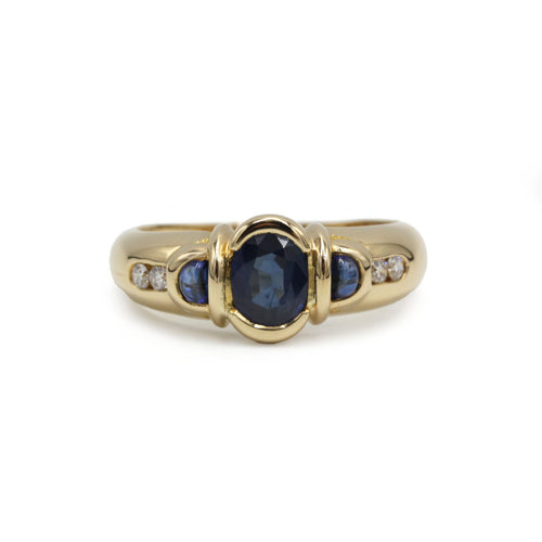 Ring - Gold, Saphire & Diamanten 