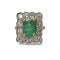 Bague Bague deux ors emeraude et diamants 58 Facettes
