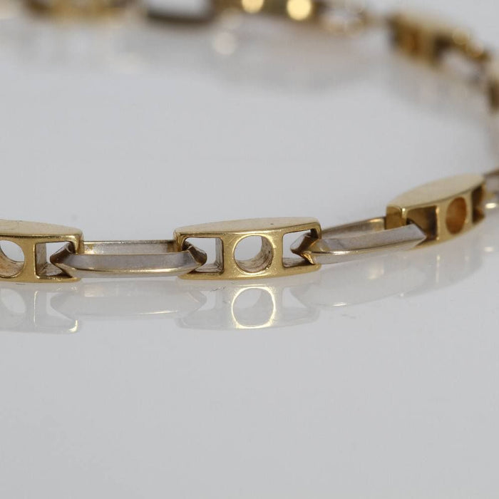 alternating two-tone gold bracelet