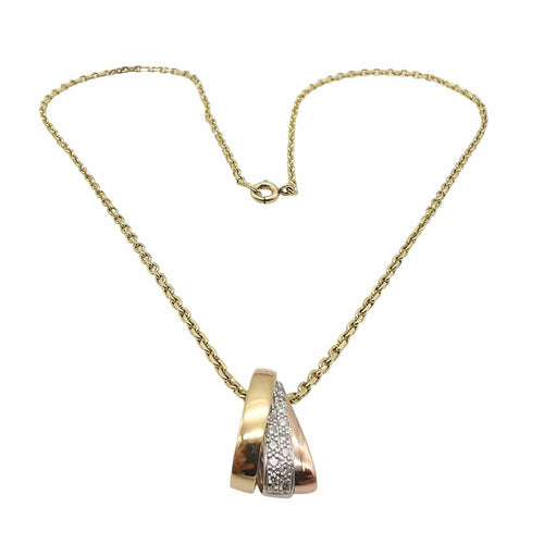 Collier Collier pendentif en or & diamants Guy Laroche 58 Facettes