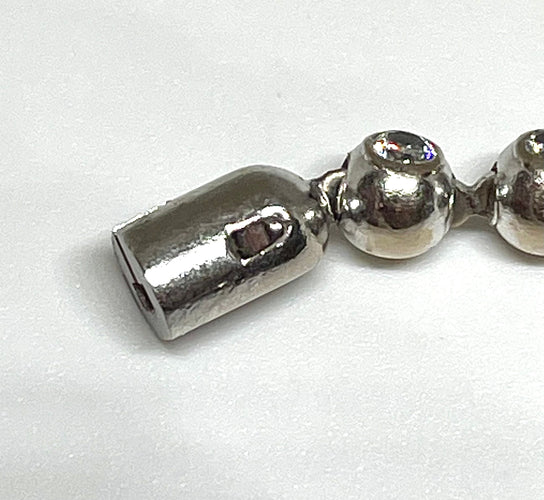 Bracelet Cartier - Bracelet perles de diamants or blanc 58 Facettes