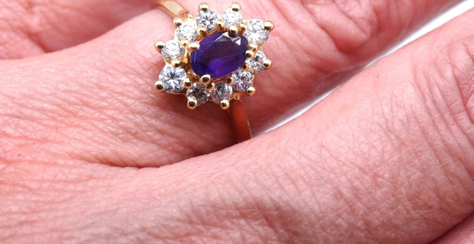 Ring aus Gold und Amethyst