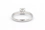 Bague 52 Solitaire contemporain en or blanc serti d'un diamant 58 Facettes A033