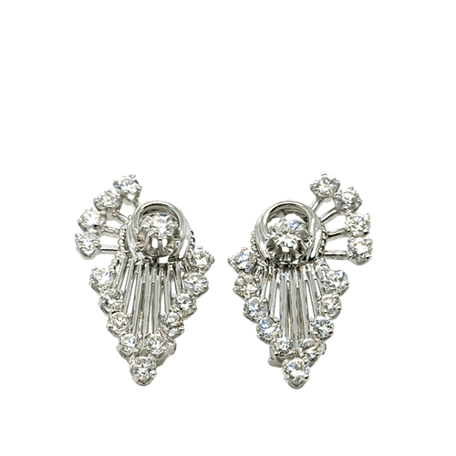Boucles d'oreilles Boucles d’oreilles or blanc et Diamants 58 Facettes 1.0000545/1