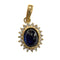 Pendentif PENDENTIF EN OR JAUNE 18 kt AVEC DIAMANTS ET SAPHIR 58 Facettes Q307B