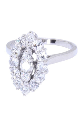 Bague BAGUE MARQUISE DIAMANTS  ANNÉES 50' 58 Facettes 094631