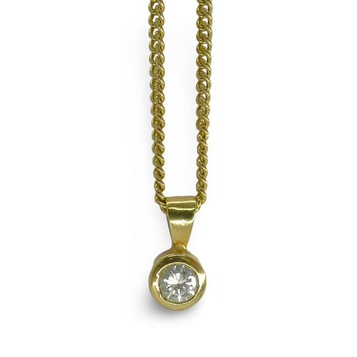 Collier Collier or jaune et diamant 0,30 ct 58 Facettes