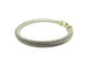 Bracelet bracelet DAVID YURMAN buckle classic cable 5mm en argent 925 or jaune 14k 58 Facettes 267212