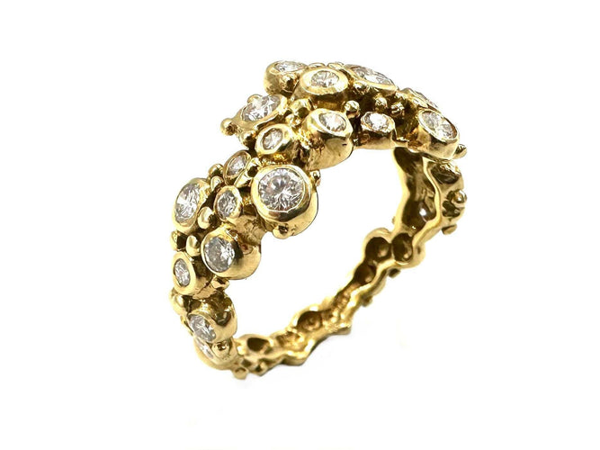Bague 52 GILBERT ALBERT - Bague or jaune et diamants 58 Facettes