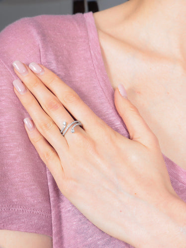 Bague 55 Bague Or Blanc Diamants 58 Facettes