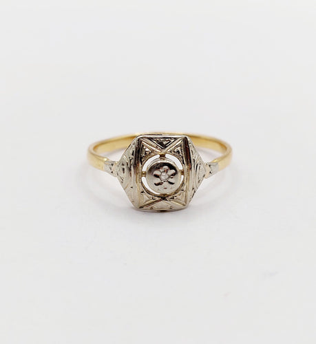 Bague 58 Bague Art Déco petit diamant taille rose (circa 1910) 58 Facettes A06406