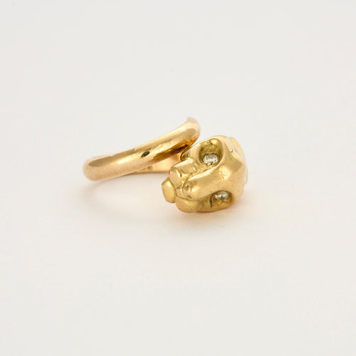 Bague Bague félin or jaune diamants 58 Facettes LP462/13